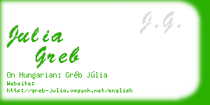 julia greb business card